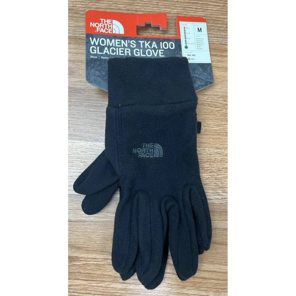 The North Face Women's TKA 100 Glacier Gloves Size Medium Black NEW